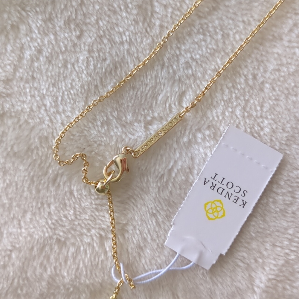 Kendra Scott Greta Gold Y Necklace Lavender Mix New Purple Nwt - Picture 12 of 12